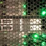 Close-up of one of the racks in the Helma Cluster.